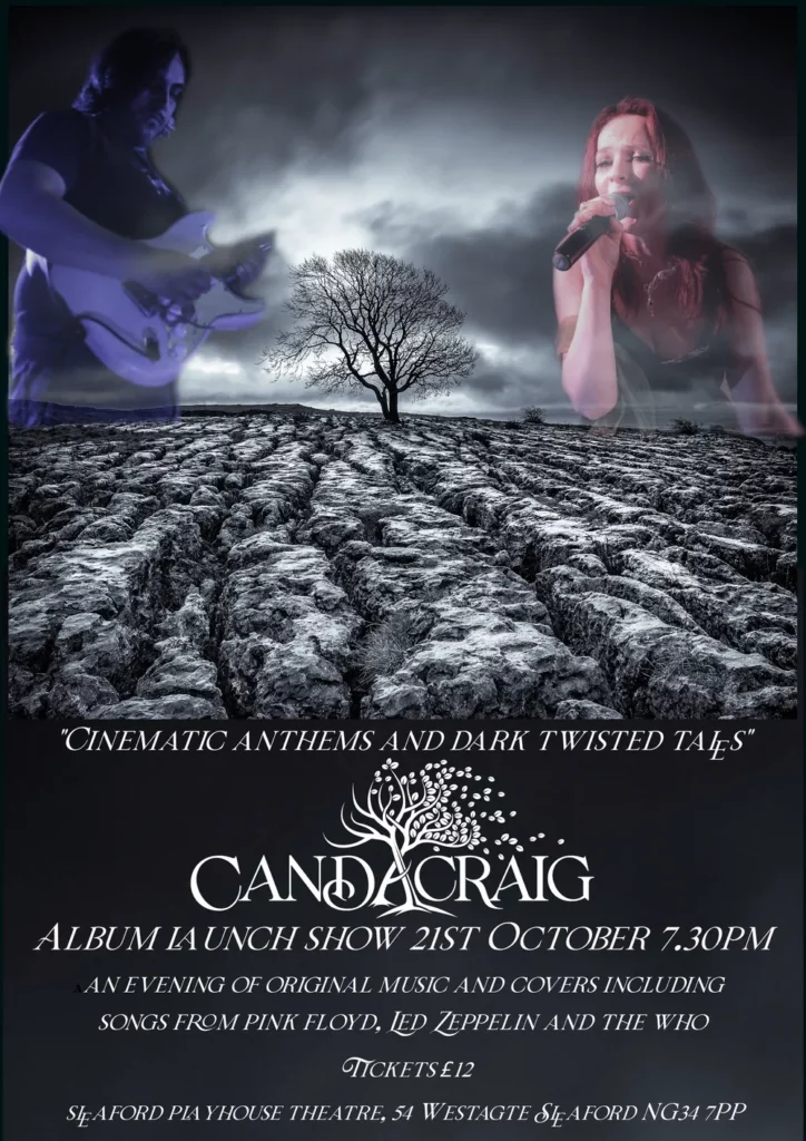 Candacraig Album Launch poster at the Sleaford Playhouse