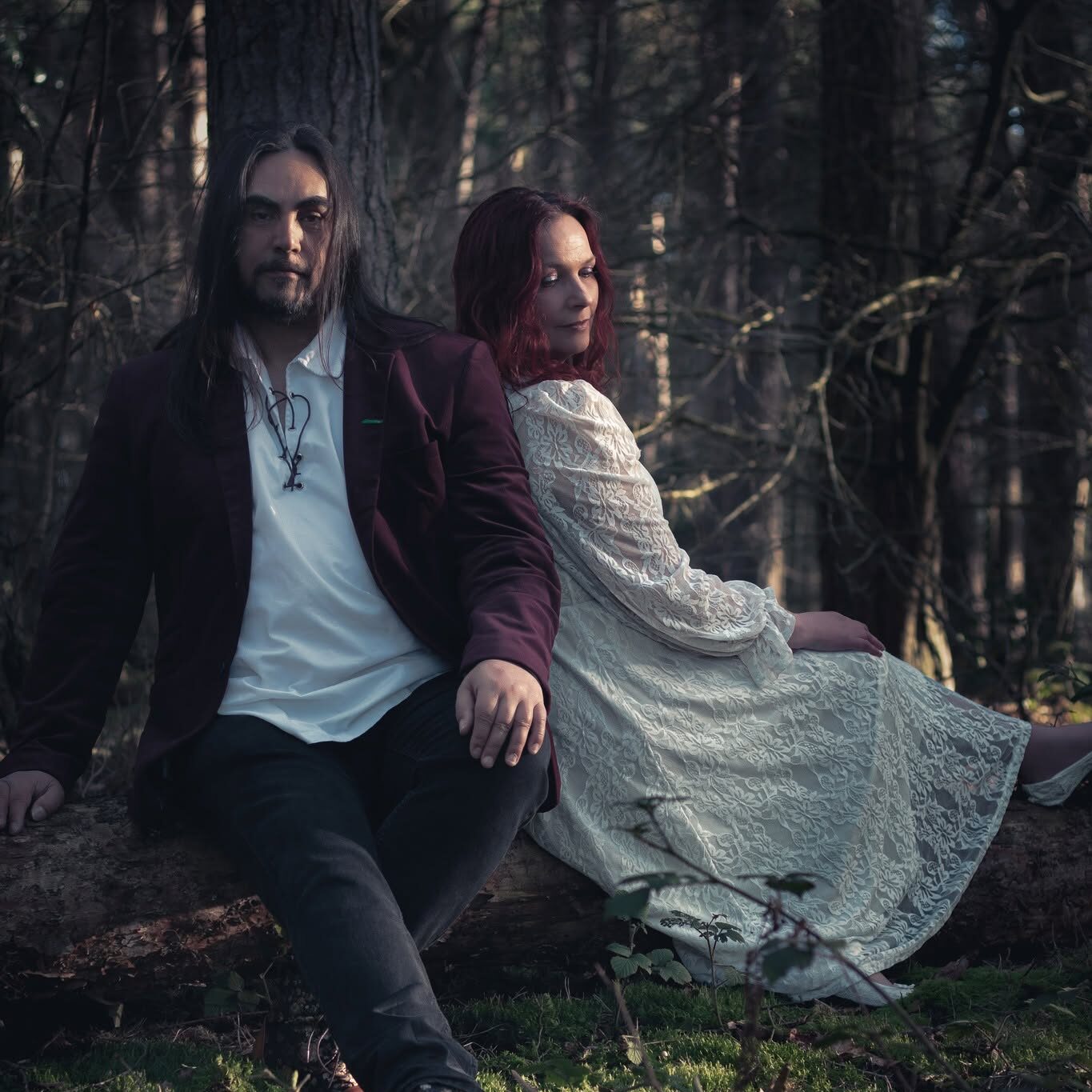 Martin and Sharon of Candacraig sitting serenely in the woods.